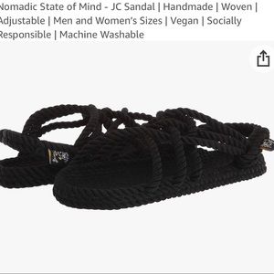NWT Nomadic State of Mind - JC Handmade Unisex Woven Sandal (38) in Black